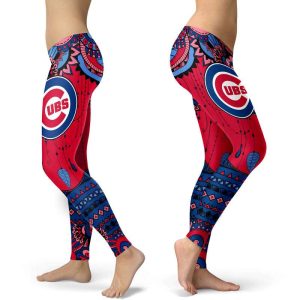 Boho Art Graphic Chicago Cubs Leggings Fashion Gift For Women