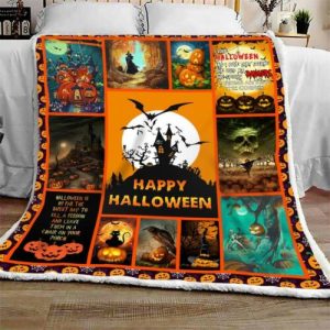 Horror Halloween Flance Blanket – Happy Halloween Costume Fleece Blanket Gifts