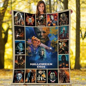 Michael Myers Halloween Ends Fleece Blanket, Horror Movie Premium Blanket For Halloween Gift
