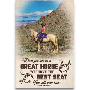 Personal Horse Canvas Print YOU HAVE THE BEST SEAT YOU WILL EVER HAVE HORSE