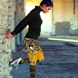 Pittsburgh Penguins leggings with boho art graphic