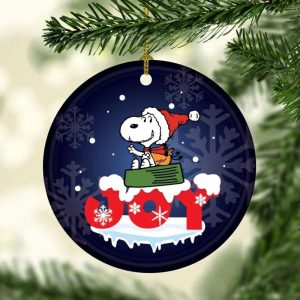 Snoopy Joy Christmas Tree Quarantine 2022 Ceramic Ornament Xmas Gifts Presents