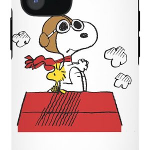 Snoopy And Woodstock Flying Wily Alien Touch Phone Case For Snoopy Movie Fan
