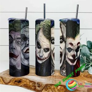 The Joker Skinny Tumbler, Horror Movie Character Halloween Gifts