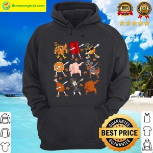 Dabbing Turkey Hoodie Happy Thanksgiving Gift With T Rex Pilgrim Dab