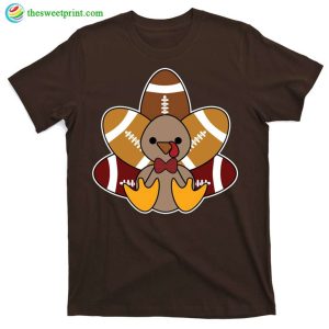 Funny Turkey T-shirt, Football Turkey Gift Tee