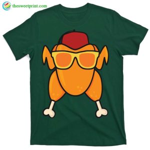 Funny Turkey Head T-shirt For Happy Thanksgiving Day Gift
