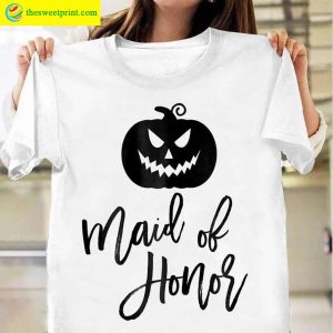 Maid Of Honor Pumpkin T-Shirt, Halloween Gift Shirts